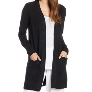 Barefoot Dreams CozyChic Lite Long Cardigan - Black